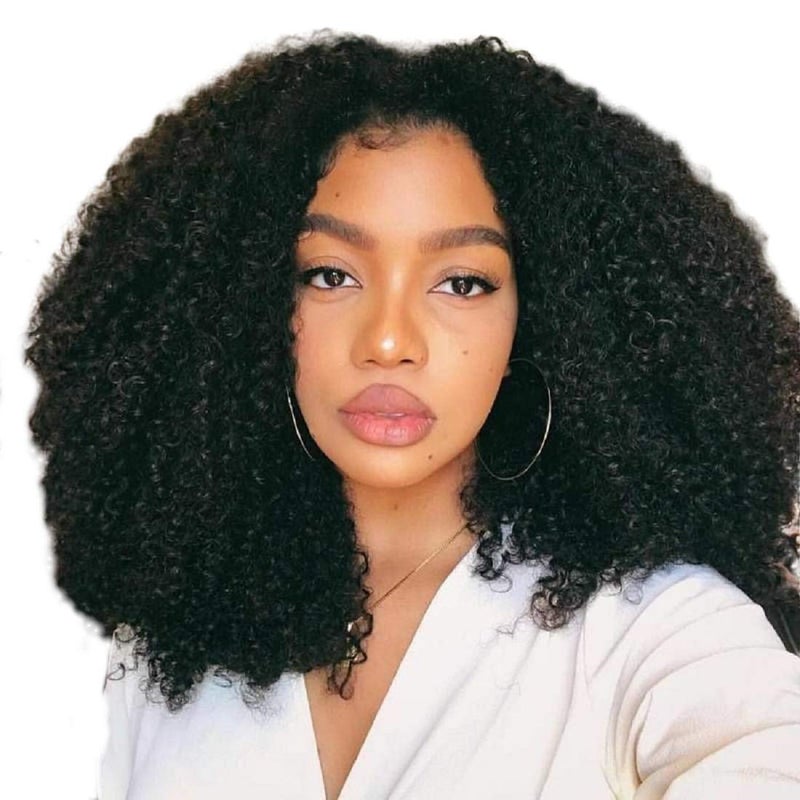 BLY 7A Mongolian Afro Kinky Curly Boho Human Braiding Hair 3 Bundles Unprocessed Hair Weave Weft Big Hair for African American Women Natural Color (20/22/24 Inch) - Image 1